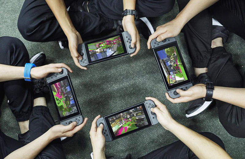 Nintendo Switch Players Playing Splatoon 2