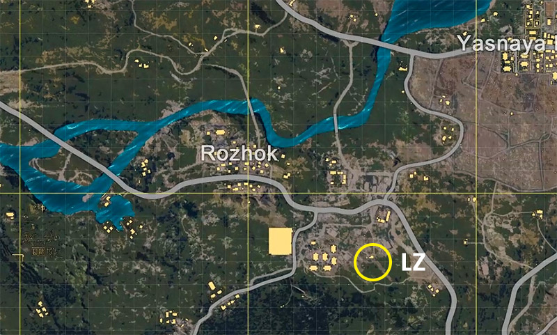 Rozhok Landing Zone in PlayerUnknown's Battlegrounds