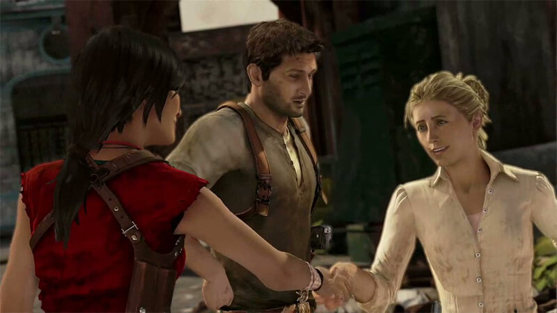 Nathan, Elena and Chloe Love Triangle in Uncharted 3